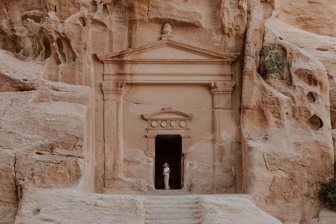 3-Hour 4x4 Safari in Little Petra - Siq Al-Barid canyon entrance: porticos, caravan caves, and frescoes