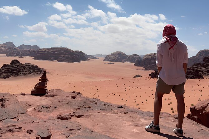 Discover Wadi Rum by 4x4 with a Bedouin guide - Al Ramal red sand dune: the payoff for your legs