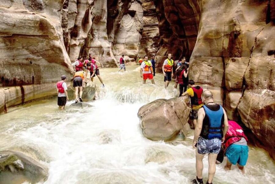 From Amman or Madaba: Wadi Mujib Hiking Tour - One Day, Two Worlds: Wadi Al-Mujib and the Dead Sea