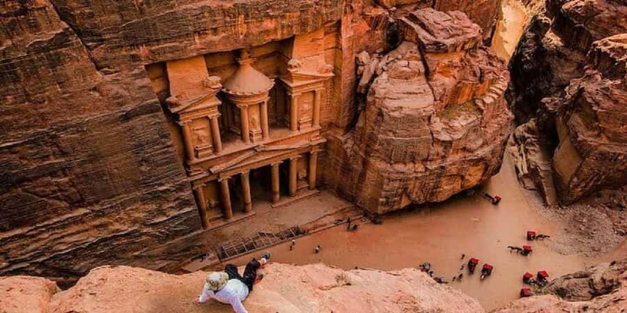 From Amman: Petra & Dead Sea Day Trip - Dead Sea resort time, pools, beach, lunch buffet, and mud