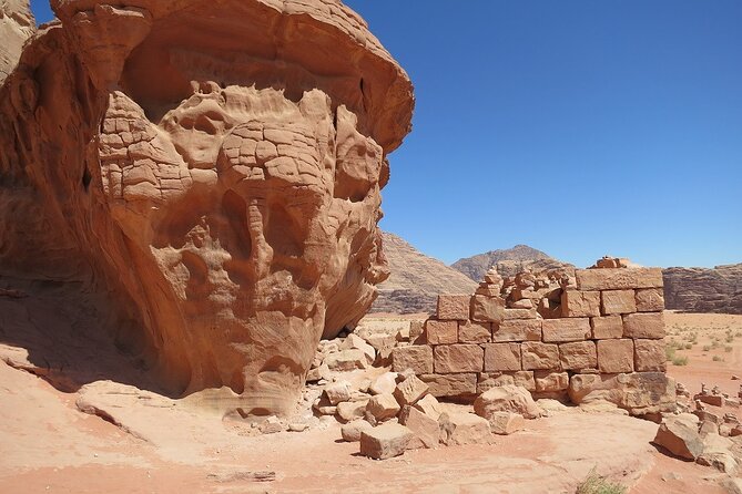 Full-Day Jeep Tour, Wadi Rum Desert Highlights - Khazali Canyon: petroglyphs and inscriptions in a narrow crevice