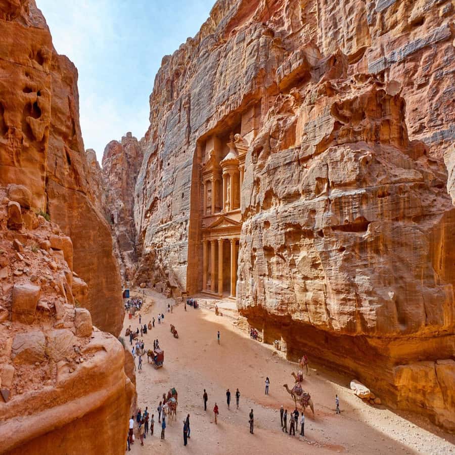 Full-Days Tours Petra from Amman - Entering Petra: Siq first, then your feet lead to the Treasury