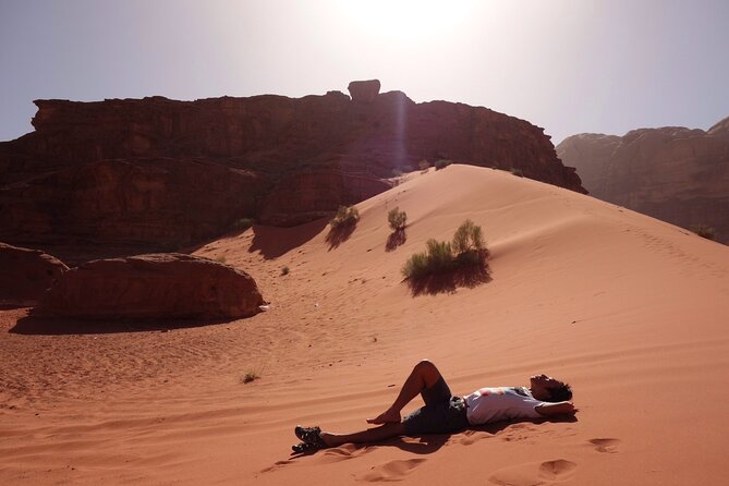Wadi Rum: Explorer Jeep Tour PASS + Local Food + Optional Stay - Lawrence’s House, Mushroom Rock, and the Big Rock Bridge Views
