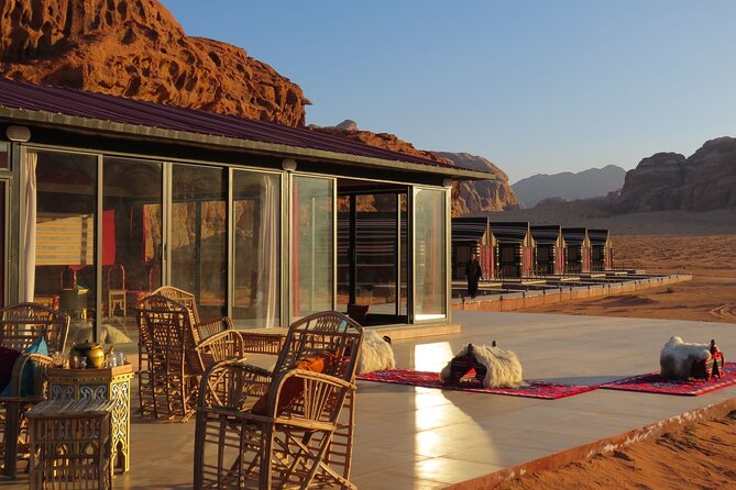 Wadi Rum Full Day Jeep Tour + Overnight & Dinner in Bedouin Camp - Lunch outdoors, Abu Khashaba’s oasis walk, and Lawrence’s House