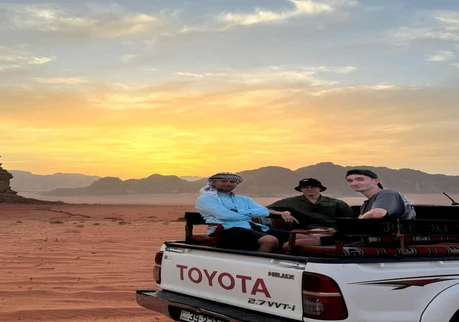 Wadi Rum:Full Day Tour Lunch Sand boarding Camel Ride Sunset - Lawrence’s House and the natural mushroom stone