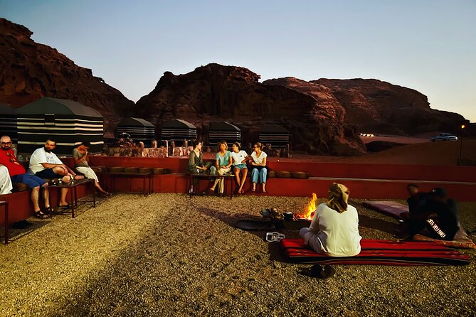 Wadi Rum Jeep Tour & Camp; Overnight - The overnight camp: dinner under the ground, fire talk, and stars