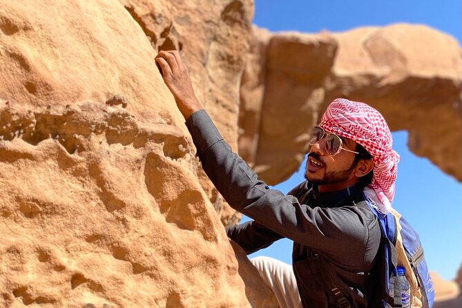 Wadi Rum Mountain Hike & Climb: Burdah, with a bridge at the top! + tour & Lunch - Little Bridge and the sweet tea reset